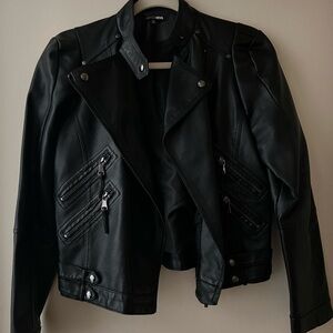 Black leather jacket